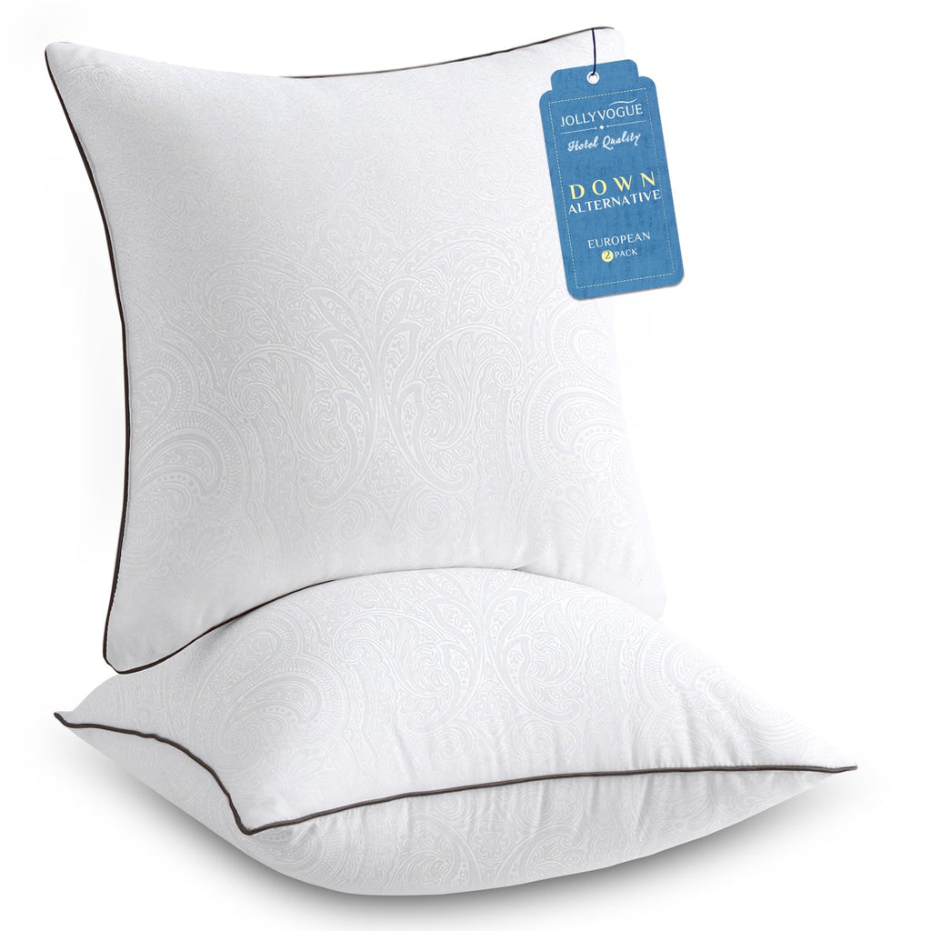 JOLLYVOGUE Pillows Standard Size Set of 2, Cooling and Firm Pillows with Oeko-Tex Certified Down Alternative Filling for Side, Back, and Stomach Sleepers, Hotel Collection