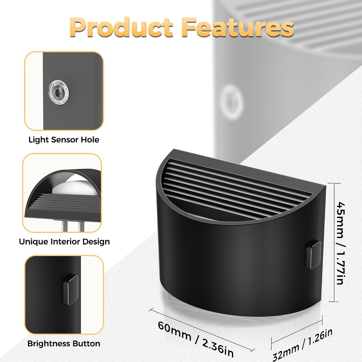 DORESshop Night Light, Night Lights Plug into Wall, Adjustable, 3000K
